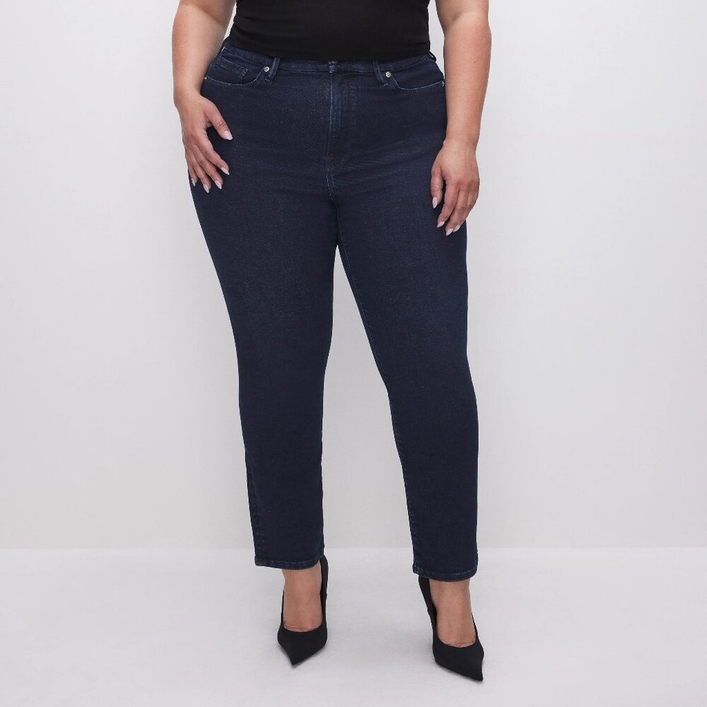 Good American Always Fits Good Legs Cigarette Jeans - BLACK 131 - Size 20